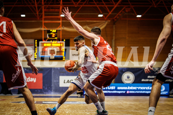 Basketball, win2day Basketball Superliga 2022/23, 2. Qualifikationsrunde, BBC Nord Dragonz, Traiskirchen Lions, Fabio Söhnel (44)