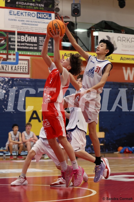 Basketball Superliga 2024/25, SLMU14 Traiskirchen Lions Academy vs. ATSE Graz