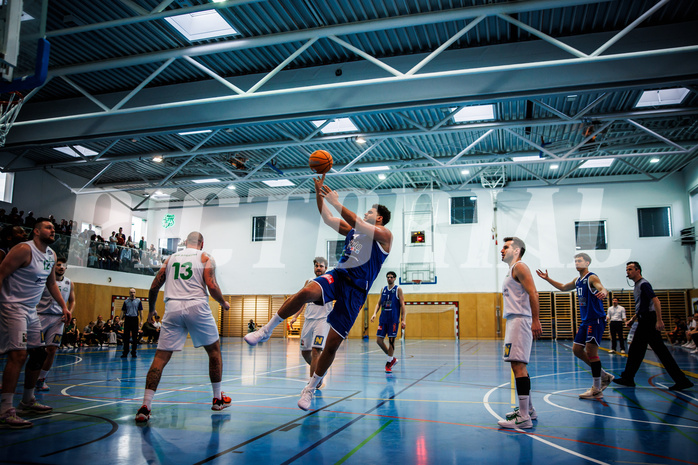 Basketball, Basketball Zweite Liga 2024/25, Viertelfinale Spiel 2, UDW Alligators, Kufstein Towers, Calvin Poulina (4)