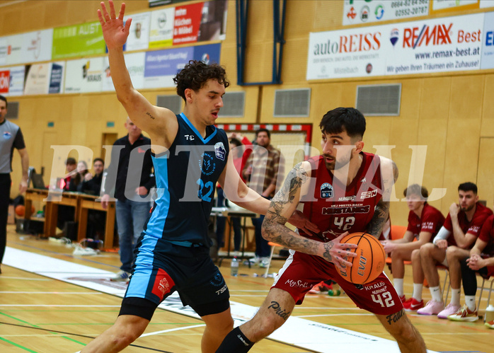 Basketball Zweite Liga 2024/25, Grunddurchgang 15.Runde Mistelbach Mustangs vs. Vienna Timberwolves