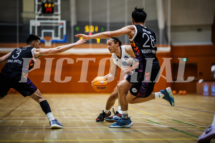 Basketball, Basketball Zweite Liga 2024/25, Grunddurchgang 3.Runde, Vienna Timberwolves, Vienna United, Ivor Kuresevic (44)