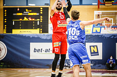 Basketball, bet-at-home Basketball Superliga 2021/22, Grunddurchgang 1.Runde, Traiskirchen Lions, Oberwart Gunners, Aaron Michael Falzon (13)