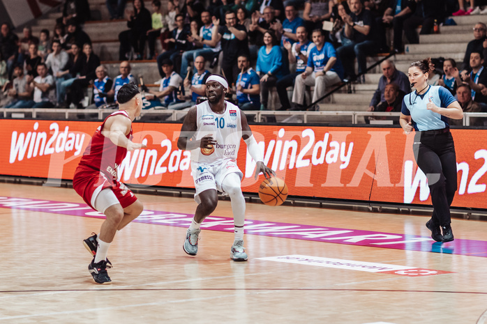 Basketball, Basketball Superliga 2023/24, Qualifikationsrunde 1., Oberwart Gunners, BC Vienna, Mustafa Hassan Zadeh (1), Munis Tutu (10)