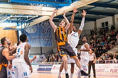 Basketball, ABL 2016/17, Grunddurchgang 22.Runde, Oberwart Gunners, Klosterneuburg Dukes, Juri Blazevic (19), Andell Cumberbatch (13)