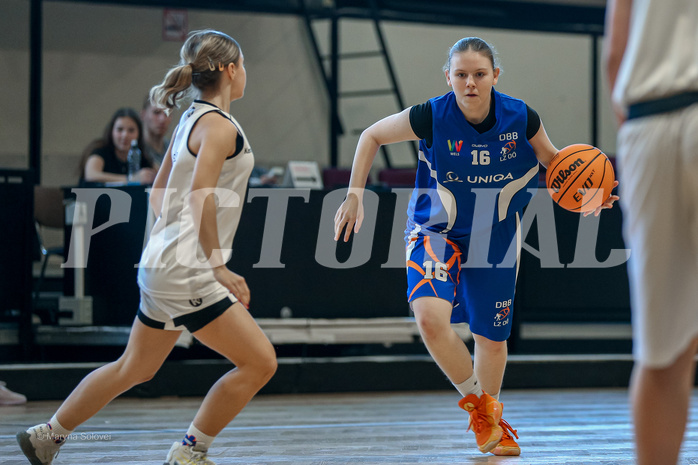 27.04.2025 Österreichischer Basketballverband 2024/25, SLWU16 VF Basket Flames UNION vs. DBB  Basketgirls Wels