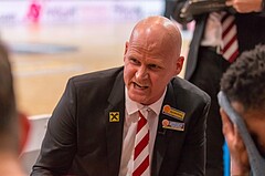 Basketball, ABL 2016/17, Playoff HF Spiel 2, Oberwart Gunners, WBC Wels, Mike Coffin (Headcoach)