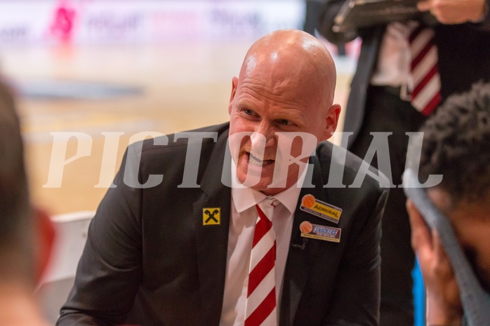 Basketball, ABL 2016/17, Playoff HF Spiel 2, Oberwart Gunners, WBC Wels, Mike Coffin (Headcoach)