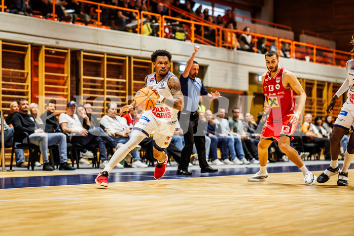 Basketball, win2day Basketball Superliga 2024/25, Grunddurchgang Runde 3, BBC Nord Dragonz, Flyers Wels, Rayshawn Mart (3)