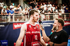 Basketball, FIBA EuroBasket 2025 Qualifiers , , AUSTRIA, IRELAND, Rafael Dobler (Speaker), Jakob PÖLTL (12)