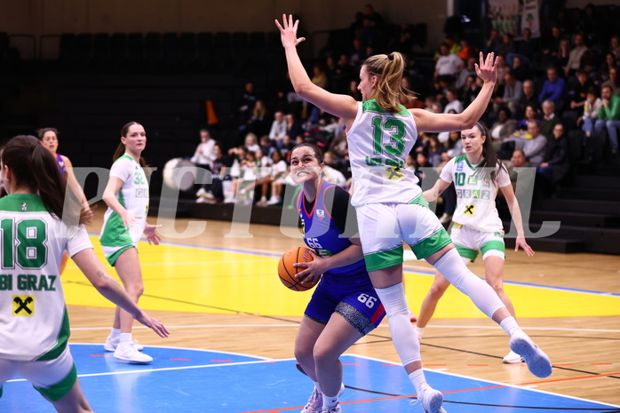 15.03.2025, Graz, Raiffeisen Sportpark, Basketball Damen Superliga 2024/25, Semifinale Spiel 1, UBI Graz vs. UBSC-DBBC Graz,  