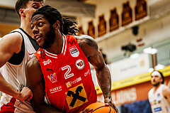 Basketball, win2day Basketball Superliga 2024/25, Grunddurchgang 8.Runde, SKN St. Pölten, Flyers Wels, Damion Rosser (2)
