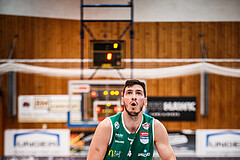 Basketball, bet-at-home Basketball Superliga 2021/22, Playoffs, Viertelfinale Spiel 1, Oberwart Gunners, Kapfenberg Bulls, Andrija Matic (4)