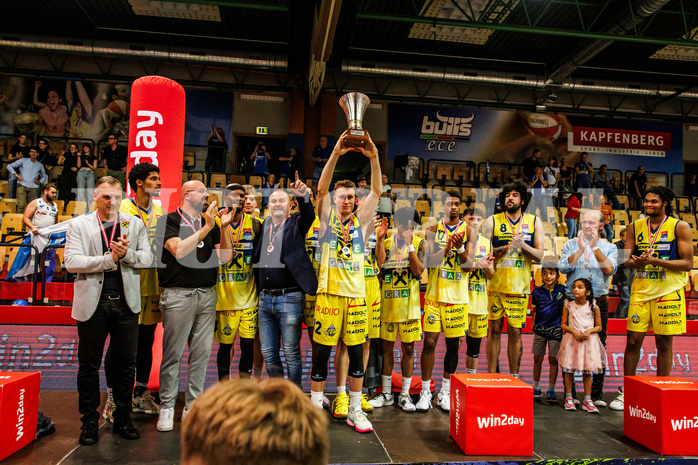 Basketball, win2day Basketball Superliga 2023/24, Finale Spiel 3, UBSC Graz, Oberwart Gunners, Vizemeister UBSC Graz