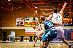 Basketball, win2day Basketball Superliga 2022/23, Grunddurchgang Runde 18, BBC Nord Dragonz, Vienna DC Timberwolves, Nicolas Scott Allen (15)