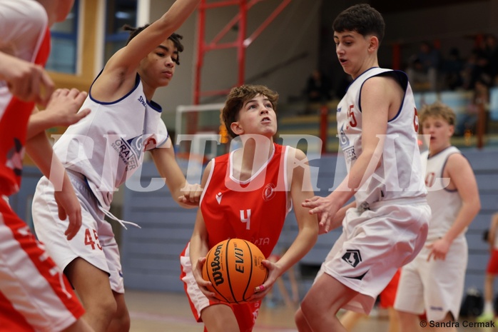 Basketball Superliga 2024/25, SLMU14 Traiskirchen Lions Academy vs. ATSE Graz


