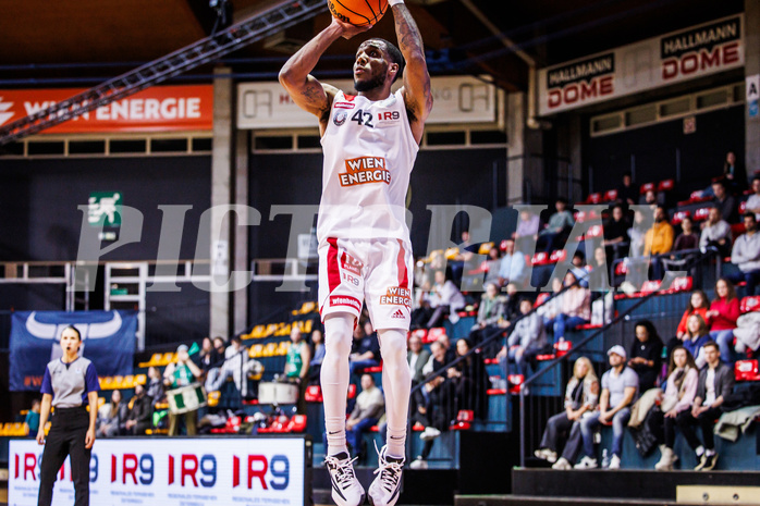 Basketball, win2day Basketball Superliga 2023/24, Grunddurchgang 12.Runde, BC Vienna, Kapfenberg Bulls, Demarkus Stuckey Jr. (42)