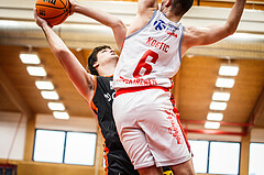 Basketball, win2day Basketball Superliga 2023/24, Grunddurchgang 1.Runde, Traiskirchen Lions, Fürstenfeld Panthers, Milan Dokmanovic (12)