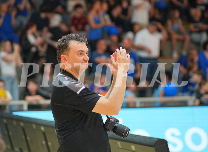 Basketball, Basketball Superliga 2024/25, Playoffs, Viertelfinale Spiel 3, Oberwart Gunners vs. Kapfenberg 