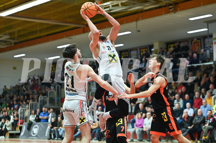 Basketball, Superliga 2023/24, Grunddurchgang 15. Runde, Flyers Wels vs. Fürstenfeld Panthers,
