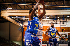 Basketball, bet-at-home Basketball Superliga 2021/22, Grunddurchgang Runde 8, Oberwart Gunners, Gmunden Swans, Brandon Aughburns (30)