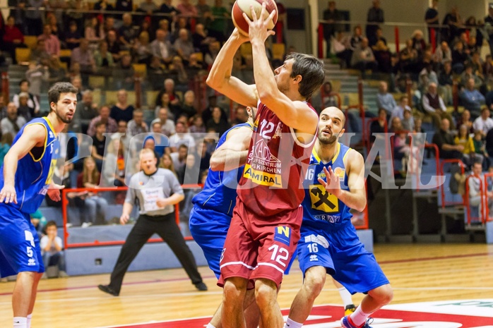 Basketball ABL 2015/16 Grunddurchgang 12.Runde Traiskirchen Lions vs. UBSC Graz