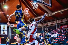 Basketball, Win2Day Superliga 2022/23, Grunddurchgang 16.Runde, BC GGMT Vienna, UBSC Raiffeisen Graz, Leonardo Lovrin (22), Jahenns Manigat (21)