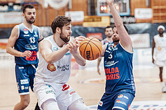 Basketball, Basketball Superliga 2023/24 , Qualifikationsrunde 4, Oberwart Gunners, BBC Nord Dragonz, Daniel Koeppel (14), Petar Cosic (3)