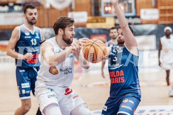 Basketball, Basketball Superliga 2023/24 , Qualifikationsrunde 4, Oberwart Gunners, BBC Nord Dragonz, Daniel Koeppel (14), Petar Cosic (3)