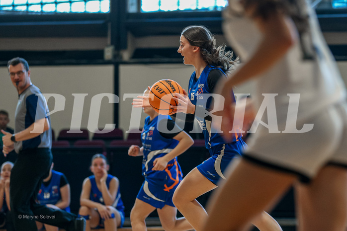 27.04.2025 Österreichischer Basketballverband 2024/25, SLWU16 VF Basket Flames UNION vs. DBB  Basketgirls Wels