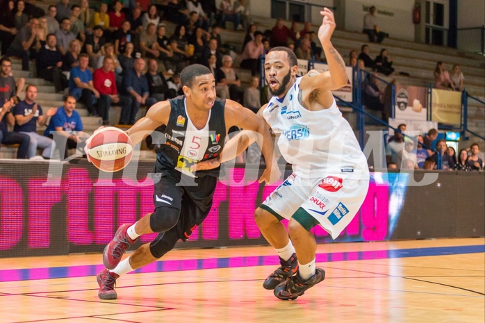 Basketball, ABL 2017/18, Grunddurchgang 3.Runde, Oberwart Gunners, Flyers Wels, Siyani Chambers (5)