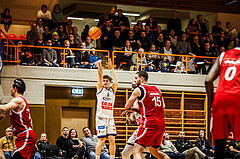 Basketball, win2day Basketball Superliga 2024/25, Grunddurchgang Runde 21, BBC Nord Dragonz, BC Vienna, Valentin Pasterk (6)