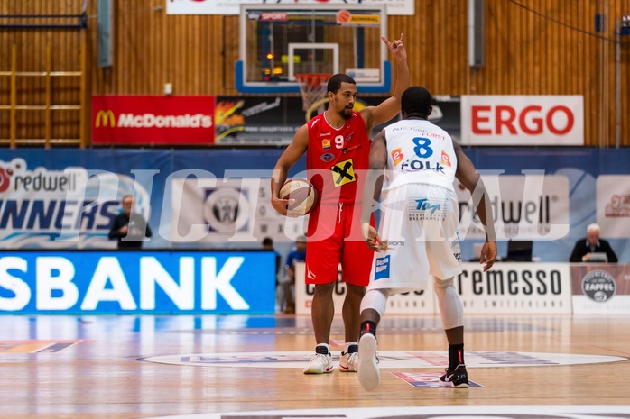 Basketball, ABL 2016/17, Grunddurchgang 21.Runde, Oberwart Gunners, WBC Wels, Lorenzo O'Neal (9), Christopher McNealy (8)