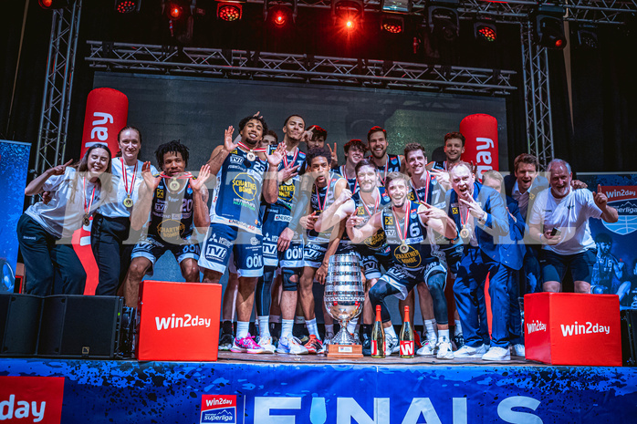 Basketball, Win2Day Superliga 2022/23, Playoff, Finale Spiel 4, BC Vienna, Gmunden Swans, 