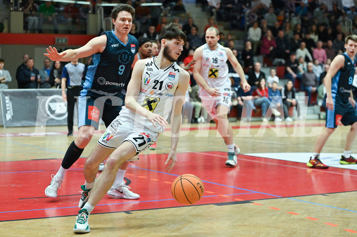 Basketball, Superliga 2023/24, Grunddurchgang 22. Runde, Flyers Wels vs. Vienna Timberwolves,
