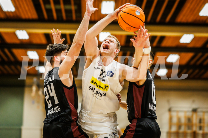 Basketball, Basketball Zweite Liga 2024/25, Grunddurchgang 17.Runde, Mattersburg Rocks, Mistelbach Mustangs, Asdren Drew Koka (22)
