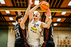 Basketball, Basketball Zweite Liga 2024/25, Grunddurchgang 17.Runde, Mattersburg Rocks, Mistelbach Mustangs, Asdren Drew Koka (22)