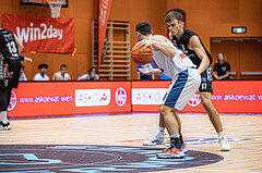 Basketball, Win2Day Superliga 2022/23, Grunddurchgang 3.Runde, Vienna D.C. Timberwolves, Raiffeisen Flyers Wels, Jakob Szkutta (10), Dejan Kovacevic (17)