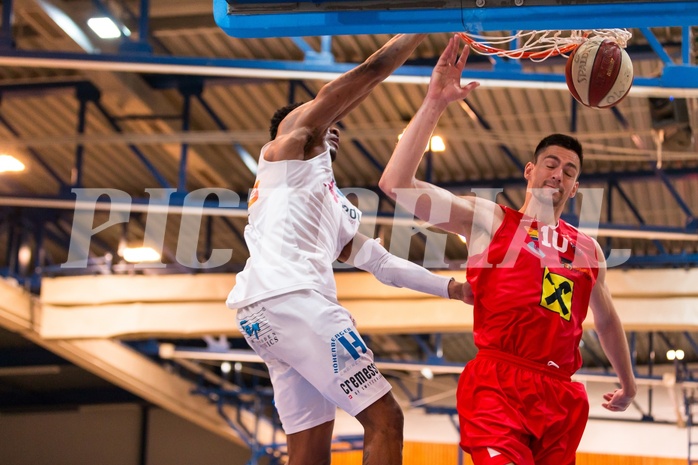 Basketball, ABL 2016/17, Playoff HF Spiel 2, Oberwart Gunners, WBC Wels, Andell Cumberbatch (13)
