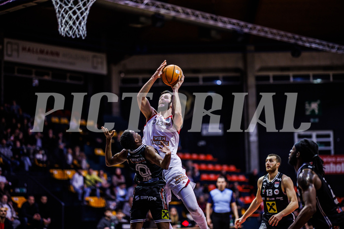 Basketball, Win2Day Superliga 2024/25, Grunddurchgang 17.Runde, BC Vienna, Flyers Wels, Ivan Gavrilovic (23)