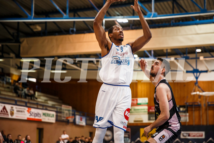 Basketball, Admiral Basketball Superliga 2019/20, Platzierungsrunde 5.Runde, Oberwart Gunners, Flyers Wels, Orion Outerbridge (8)