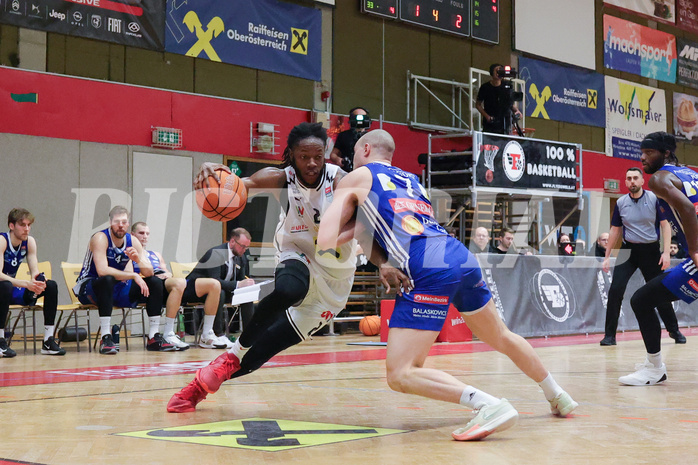 Basketball, Superliga 2024/25, Platzierungsrunde 4.Runde, Flyers Wels vs. Oberwart Gunners,