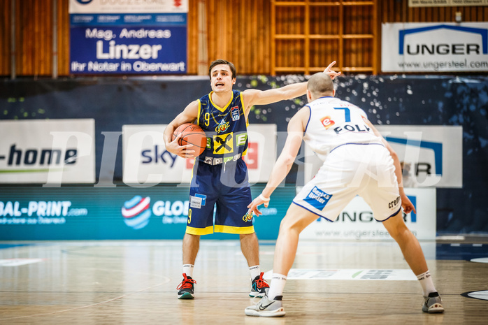 Basketball, bet-at-home Basketball Superliga 2021/22, Grunddurchgang Runde 12, Oberwart Gunners, UBSC Graz, Paul Isbetcherian (9)