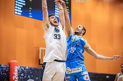 Basketball, Win2Day Superliga 2022/23, Grunddurchgang 22.Runde, Vienna Timberwolves, SKN St. Pölten Basketball, Chris Vogt (33)