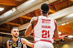 Basketball, win2day Basketball Superliga 2024/25, Grunddurchgang 9.Runde, Traiskirchen Lions, Gmunden Swans, Nelson Haskin (21)