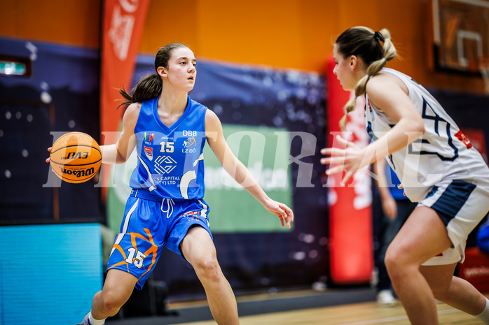 Basketball, Win2Day Basketball Damen Superliga 2023/24, Grunddurchgang 10.Runde, Vienna Timberwolves, DBB LZ OÖ, Ivona Pilic (15)