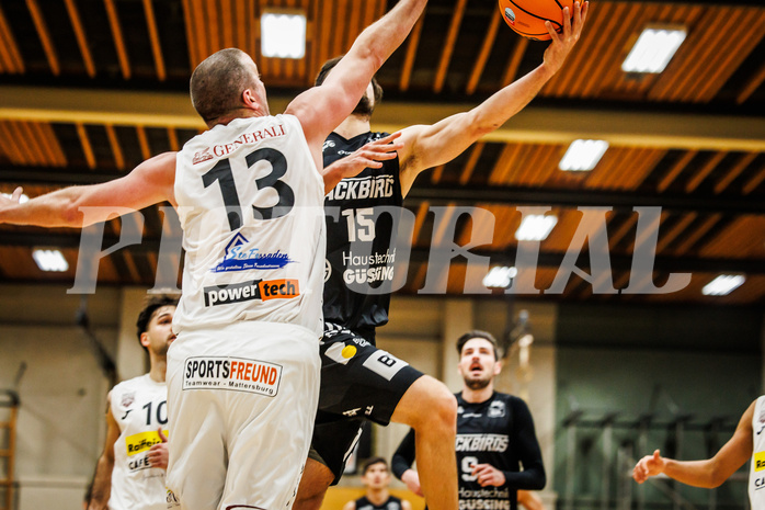 Basketball, Basketball Zweite Liga 2024/25, Grunddurchgang 13.Runde, Mattersburg Rocks, Güssing Blackbirds, Luka Gaspar (15)