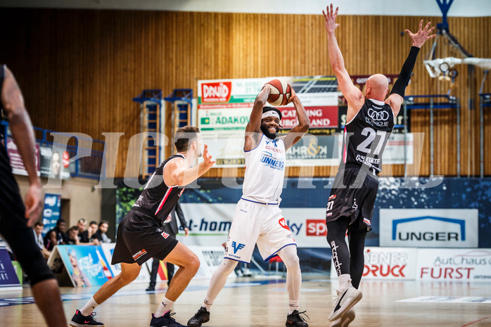 Basketball, bet-at-home Basketball Superliga 2020/21, Grunddurchgang, 4. Runde, Oberwart Gunners, Raiffeisen Flyers Wels, Quincy Diggs (13)