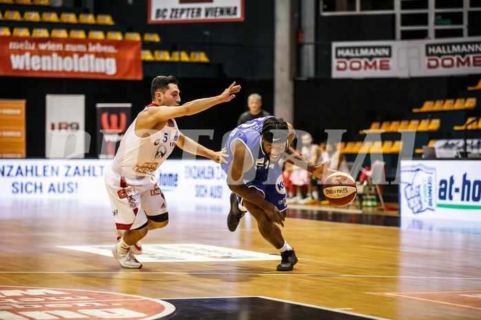 Basketball, bet-at-home Basketball Superliga 2020/21, Grunddurchgang 7. Runde, BC Vienna, Oberwart Gunners, Quincy Diggs (13)