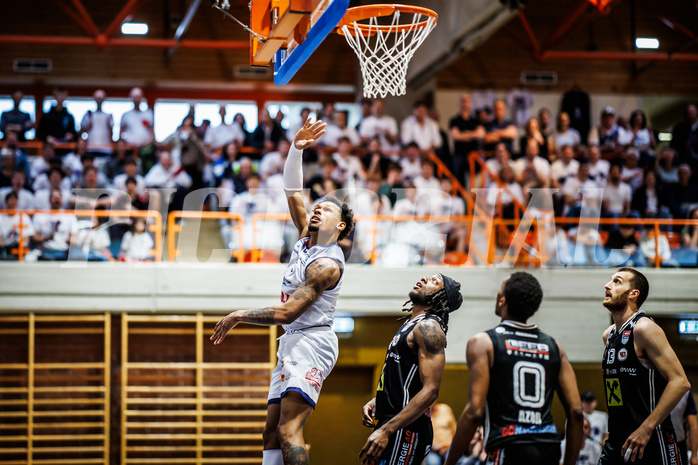 Basketball, Win2Day Superliga 2024/25, Playoffs Viertelfinale Spiel 4, BBC Nord Dragonz, Flyers Wels, Rayshawn Mart (3)