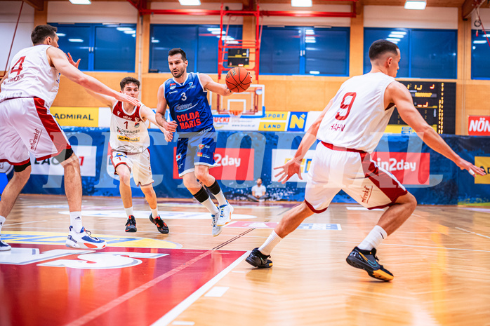 Basketball, Win2Day Superliga 2022/23, 6. Qualifikationsrunde, Traiskirchen Lions, BBC Nord Dragonz, Petar Cosic (3)